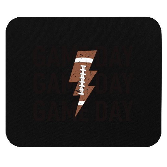 Game Day Football Distressed Lightning Bolt Mouse Pads