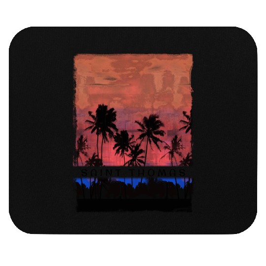 Saint Thomas Caribbean Vacation Souvenir Beach Mouse Pads