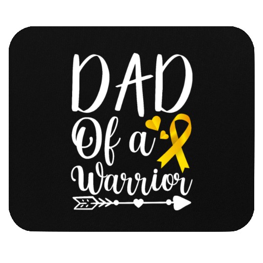 dad Of A Warrior Childhood Cancer Awareness Suppor Mouse Pads