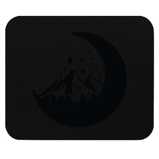 Mountains in the moon Full moon Mouse Pads
