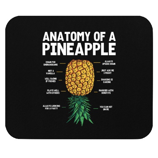 upside down anatomy of a pinapple Mouse Pads
