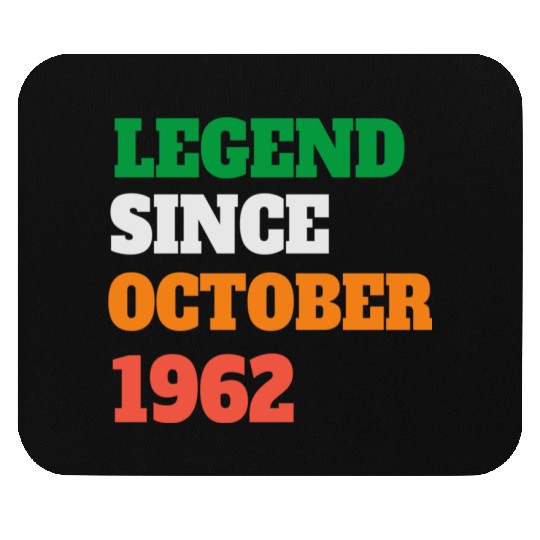 Legend Since October 1962 60th Birthday Mouse Pads