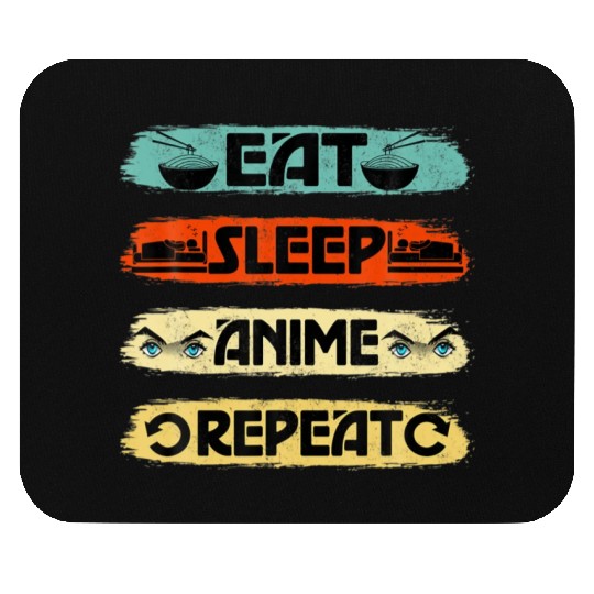 Eat Sleep Anime Repeat Ramen Kawaii Japanese Mouse Pads