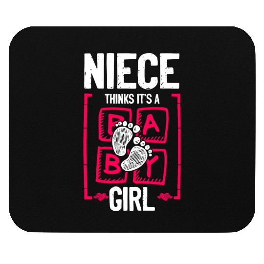Niece Thinks It's a Girl Gender Reveal Funny Baby Mouse Pads
