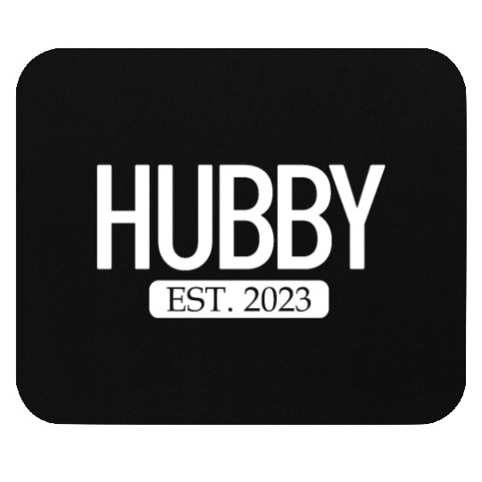 Hubby Est. 2023 Matching Couple Newlywed Marriedma Mouse Pads