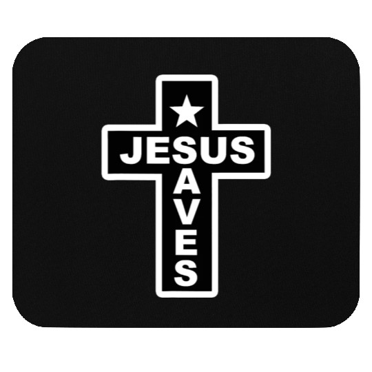 Jesus Saves Christian Faith Bible Cross Mouse Pads