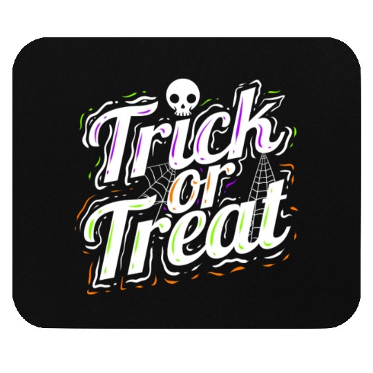 Trick Or Treat Spiderweb Halloween Mouse Pads