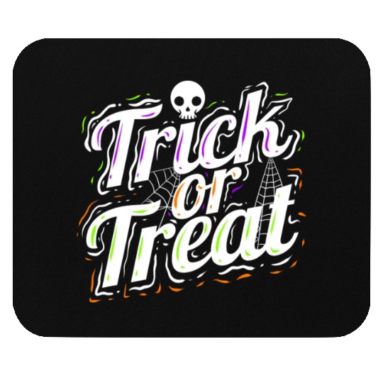 Trick Or Treat Spiderweb Halloween Mouse Pads