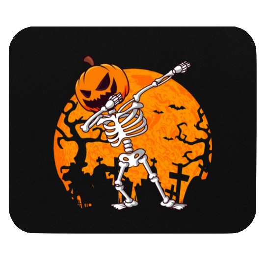 Dabbing Skeleton Jack O Lantern Pumpkin Halloween Mouse Pads