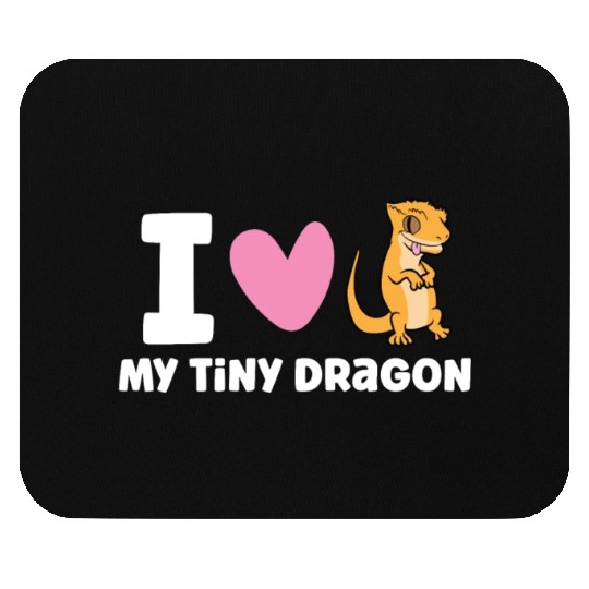 I Love My Tiny Dragon Reptile Pet Crested Gecko Mouse Pads