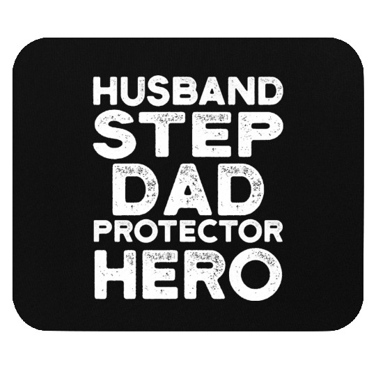 Husband Step Dad Protector Hero Mouse Pads