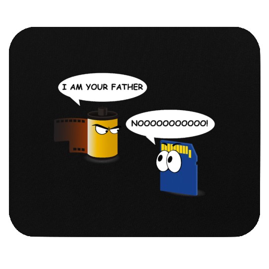 Funny photography Mouse Pads with father and son film a