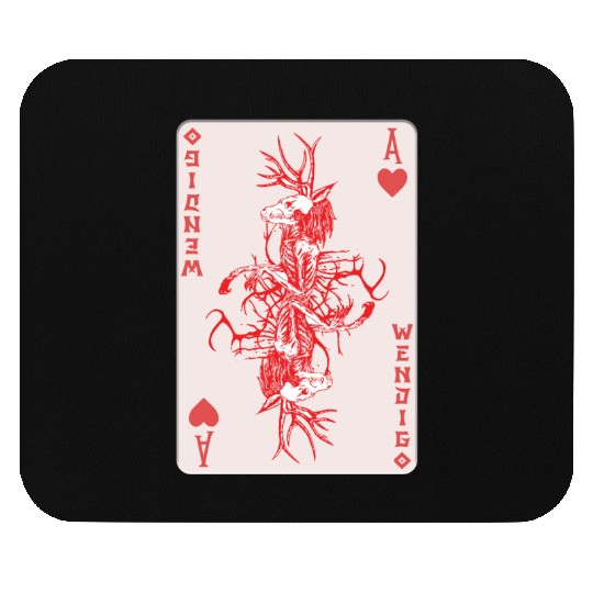 Folk Creature Wendigo Card Halloween Cryptid Mouse Pads