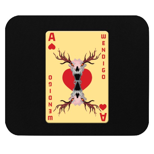 Folk Creature Card Wendigo Halloween Cryptid Mouse Pads