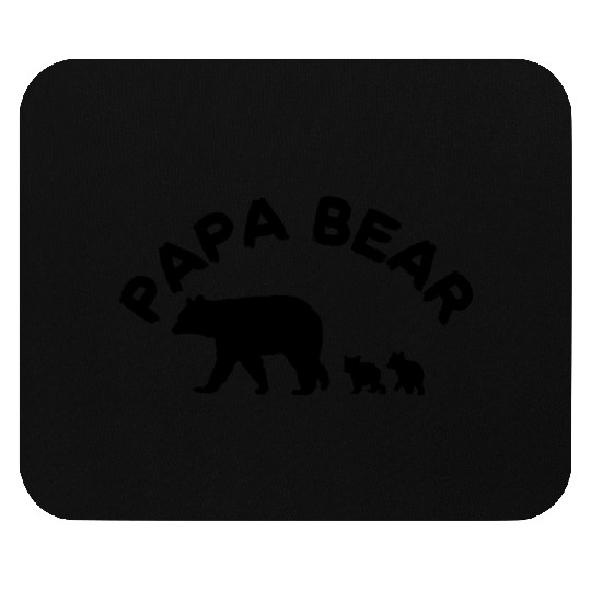 Papa Bear With 2 Two Cubs Dad Father Mouse Pads