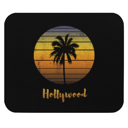 Retro Souvenir Hollywood California Sunset Mouse Pads