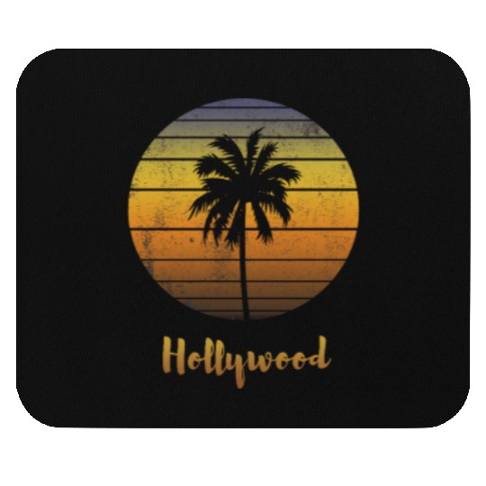 Retro Souvenir Hollywood California Sunset Mouse Pads