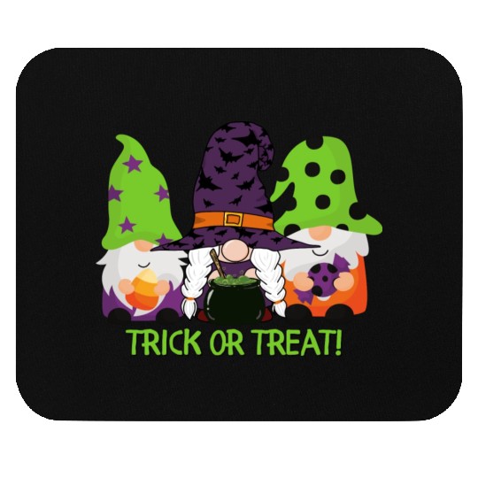 Green Trick or Treat Gnomes Mouse Pads