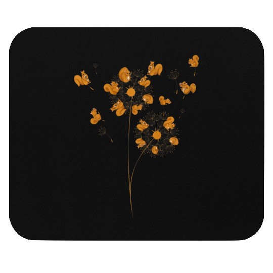 Squirrel Forest Nature Animal Funny Dandelion Mouse Pads