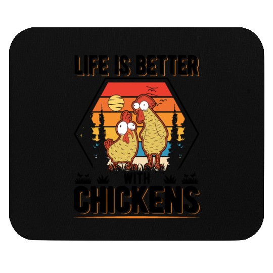 Chickens Farmer Chicken Coop Mouse Pads