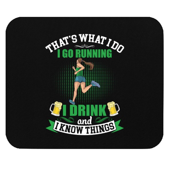 I Go Running Funny Beer Mouse Pads