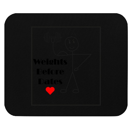 weights before dates training gym Mouse Pads