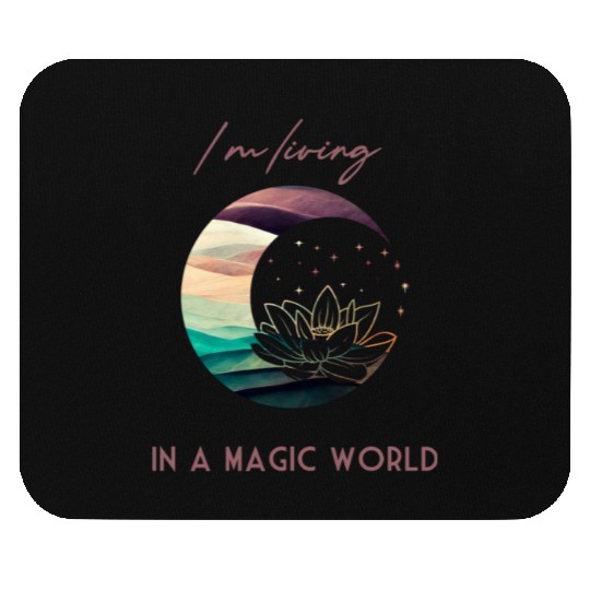 Magic Spiritual Desert Moon Water Lily Mouse Pads