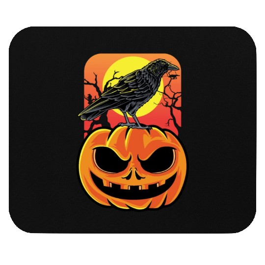 Crow Halloween Bird Watcher Gift Mouse Pads