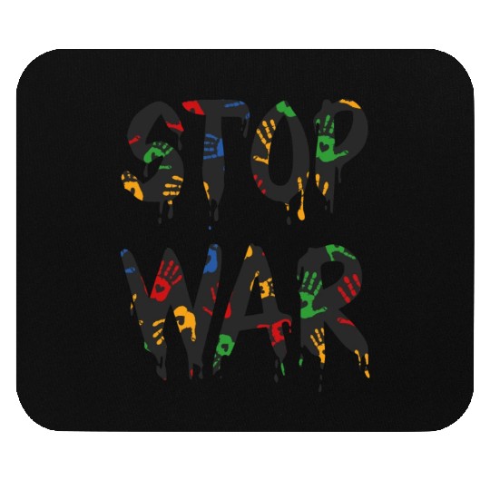 Stop War Heart Handprint, Pray for Ukraine Mouse Pads