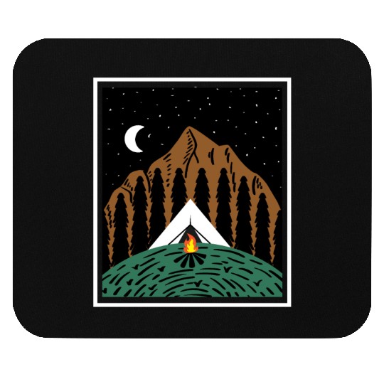 Mountain Night Camper Gift Mouse Pads