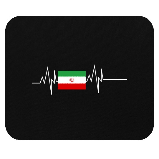 Iran Flag Heartbeat Mouse Pads