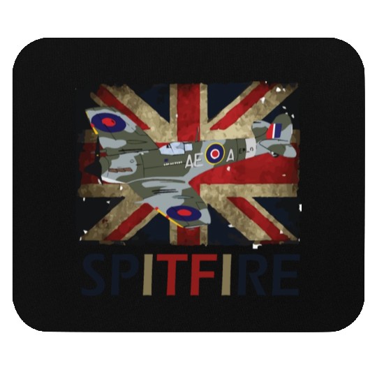 Spitfire WW2 Fighter Aircraft Airplane Union Jack Mouse Pads