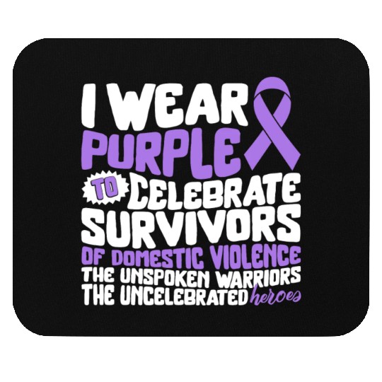 Domestic Violence Awareness Mouse Pads, I Wear Purple