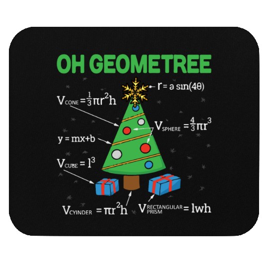 Funny Math Geometry Christmas Tree Teacher Mouse Pads