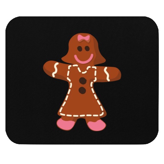 Cute Funny Unique Christmas Gingerbread Girl Mouse Pads