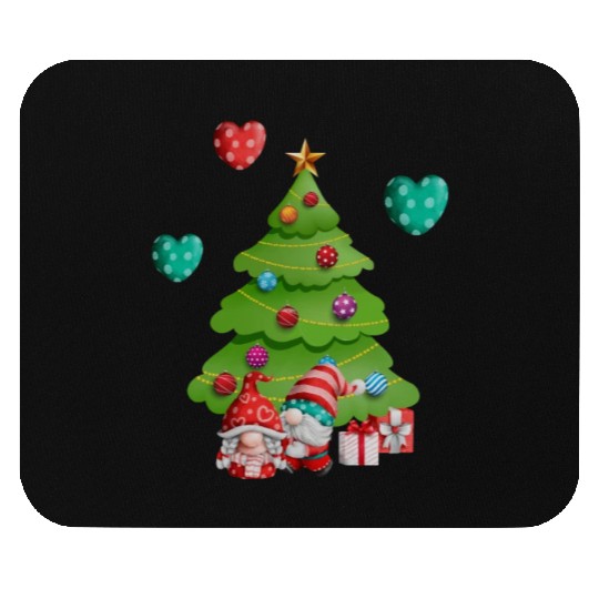 christmas is love, gnomes, christmas tree, love Mouse Pads