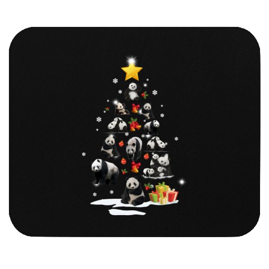 Panda Christmas Tree Panda Xmas Funny Gift Mouse Pads