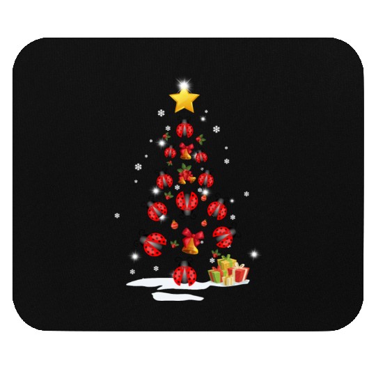 Lady Bug Christmas Tree Lady Bug Xmas Funny Gift Mouse Pads