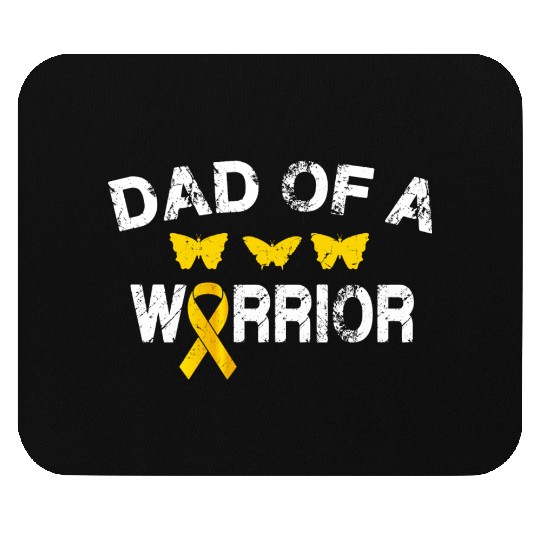 dad Of A Warrior Childhood Cancer Awareness Suppor Mouse Pads