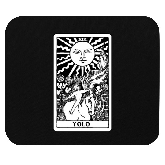 Y O L O - Sun Tarot Card Mouse Pads