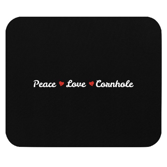 Peace love cornhole heart Mouse Pads