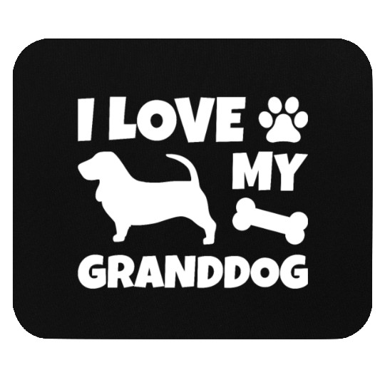 I Love My Granddog Basset Hound Mouse Pads