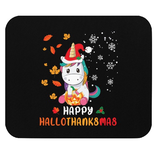 Unicorn Lover Halloween Happy Hallothanksmas Mouse Pads