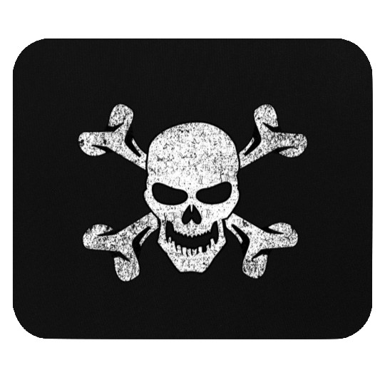Plain Vintage Skull And Crossbones Mouse Pads