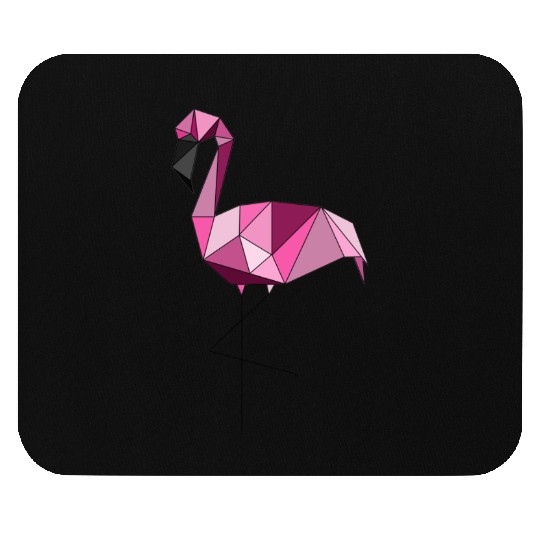 Flamingo geometrisch Mouse Pads