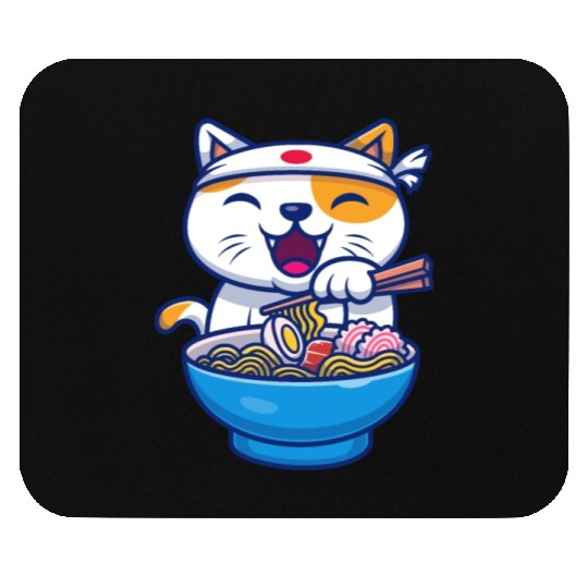 Ramen Cute Cat Japan Kawaii Mouse Pads