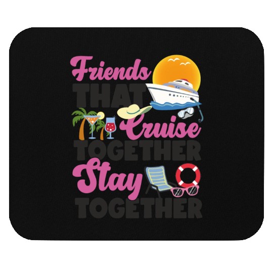 Cruise Ship Vacation Friends Mouse Pads