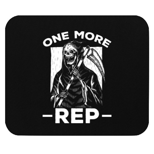 Grim Reaper Humor Weightlifting Gym Lover Mouse Pads