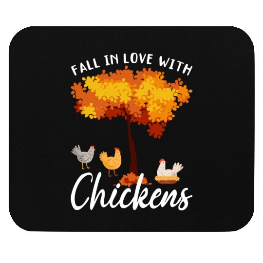 Fall Women Autumn Chicken Lover Mouse Pads