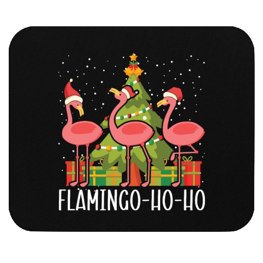 Pink Flamingo Lover Bird Merry Xmas Christmas Day Mouse Pads